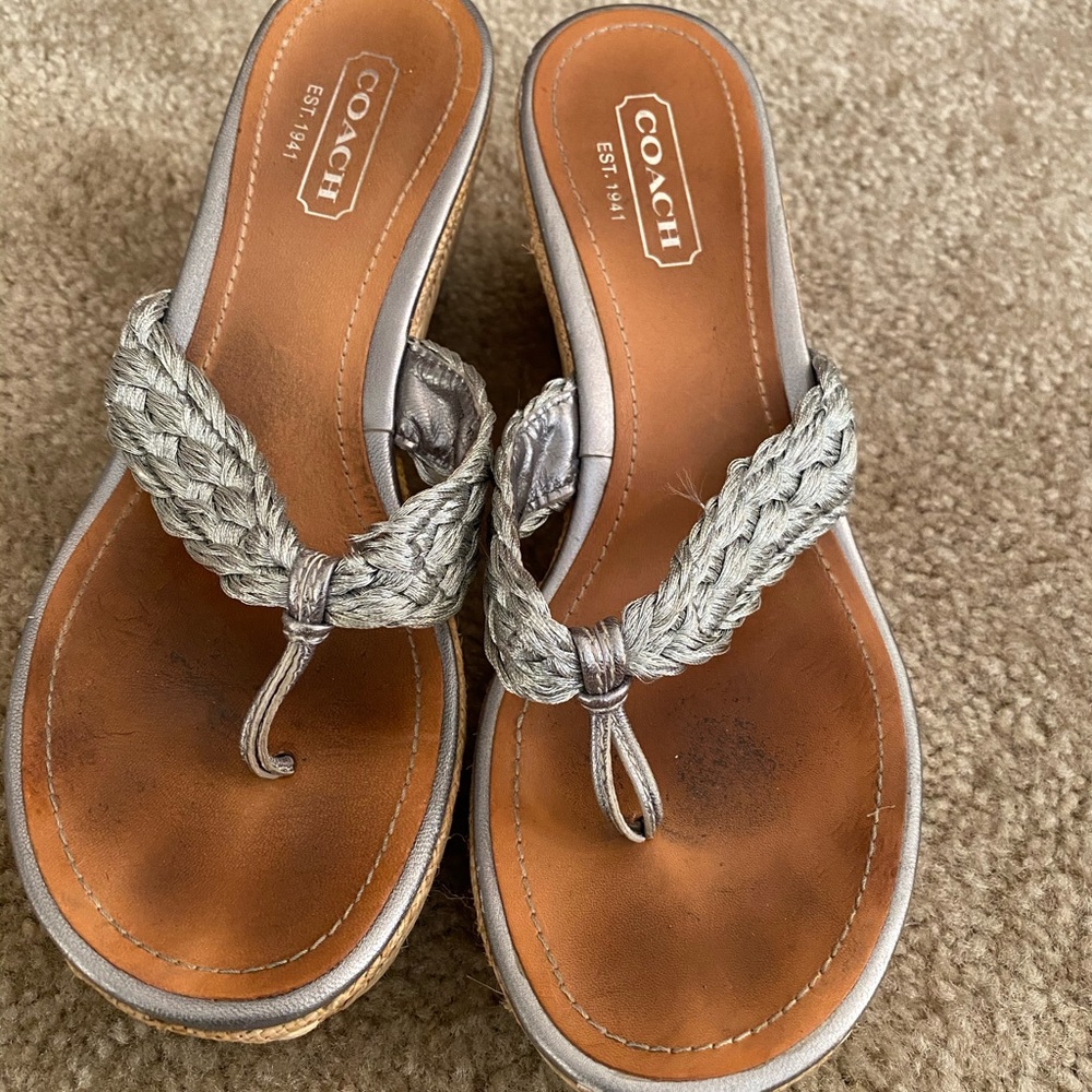 Coach Averie woven bottom platform sandals